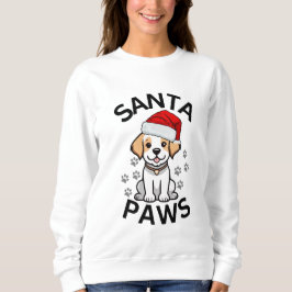 Kerst Sweatshirt Dames - Santa Paws Hond