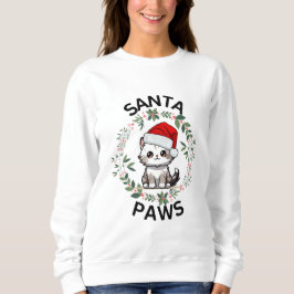 Kerst Sweatshirt Dames - Santa Paws Kat