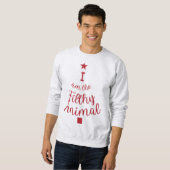 Kerst Sweatshirt, Ya smerig Dier, Trui (Voorkant volledig)