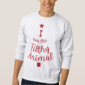 Kerst Sweatshirt, Ya smerig Dier, Trui (Voorkant)