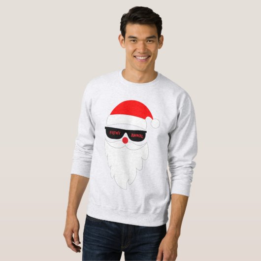 Kerst Sweatshirt, Ya smerig Dier, Trui (Voorkant volledig)