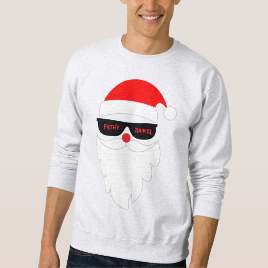 Kerst Sweatshirt, Ya smerig Dier, Trui (Voorkant)