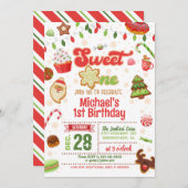 Kerst Sweet Een Verjaardag Uitnodiging (Voorkant / Achterkant)