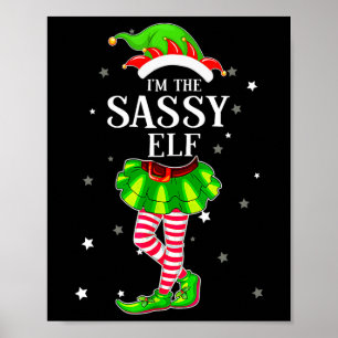 Kerst Sy Elf Xmas Grappige Familie Matching Meisje Poster