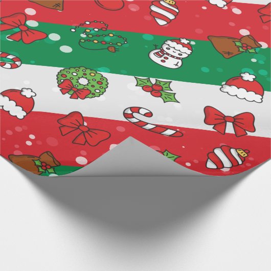 Kerst  symmetrisch ontwerp cadeaupapier (Hoek)