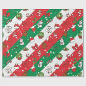 Kerst symmetrisch ontwerp cadeaupapier (Vlak)