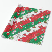 Kerst  symmetrisch ontwerp cadeaupapier (Uitgerold)