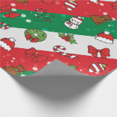 Kerst  symmetrisch ontwerp cadeaupapier (Hoek)