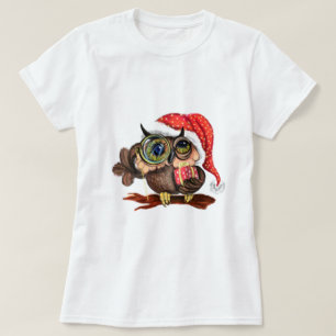 Kerst T-Shirt Baby Uil met Gift