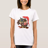 Kerst T-Shirt Baby Uil met Gift (Voorkant)