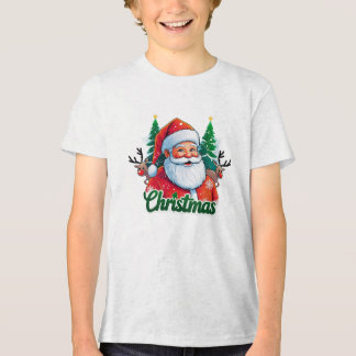 Kerst T-shirt design en witte achtergrond