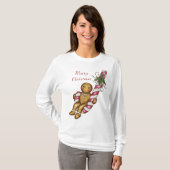 Kerst T-shirt Gingerbread Merry Christmas (Voorkant volledig)