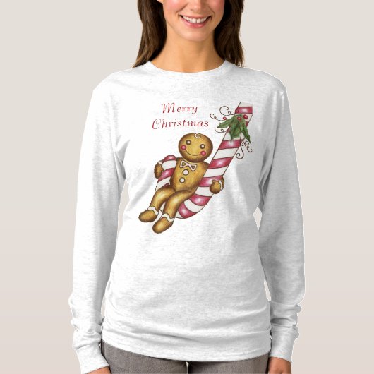 Kerst T-shirt Gingerbread Zalig Kerstfeest (Voorkant)