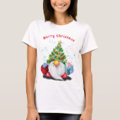 Kerst T-shirt Kabouter met Cadeaus (Voorkant)