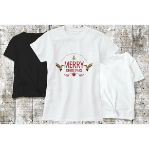 Kerst T-shirt Kolibrie Wit