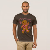 Kerst T-shirt met Gingerbread Boy (Voorkant volledig)