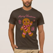 Kerst T-shirt met Gingerbread Boy (Voorkant)