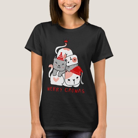 Kerst-T-Shirt met kerst van kerst met kerst T-shirt (Voorkant)