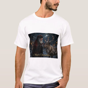 Kerst T-Shirt met Kerstman & Rendieren