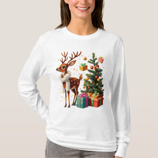 Kerst T-shirt met rendier