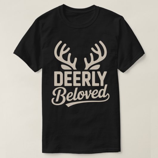 Kerst T-shirt met rendiergewei (Design voorkant)