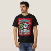 Kerst T-shirt ontwerp groene boom met Sinta (Voorkant volledig)