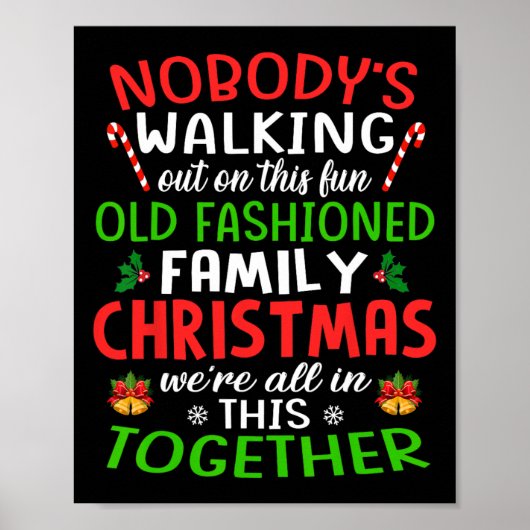 Kerst T-shirt  Poster (Voorkant)