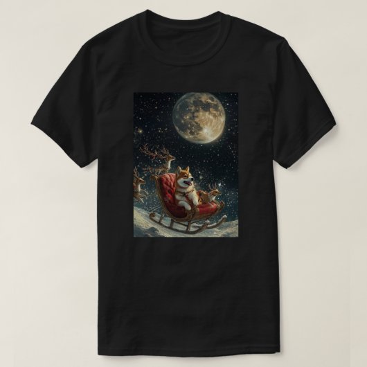 Kerst T-shirt Shiba Inu Doge (Design voorkant)