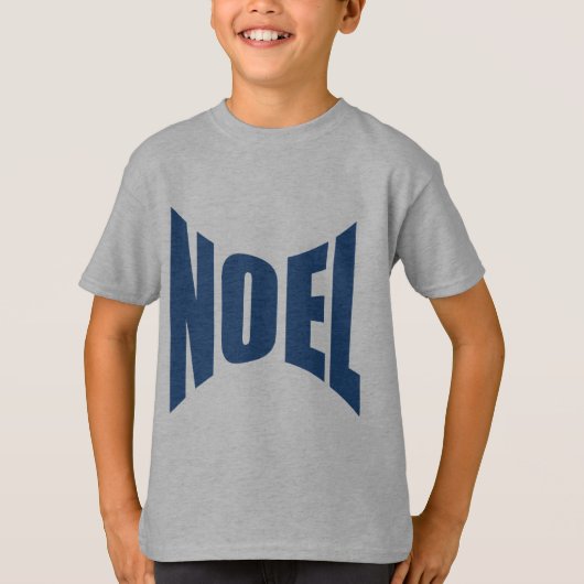 Kerst T-shirt voor kinderen licht staalgrijs kort (Voorkant)