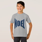 Kerst T-shirt voor kinderen licht staalgrijs kort (Voorkant volledig)