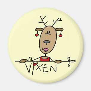 Kerst T-shirts en cadeaus met rendier Vixen Magneet