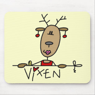 Kerst T-shirts en cadeaus met rendier Vixen Muismat