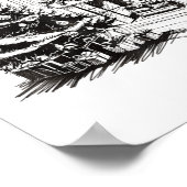 Kerst T - shirts Xmas Sketch Pic Tree Cadeaus Cade Poster (Hoek)