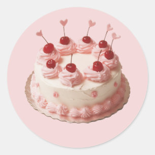  kerst taart ronde sticker