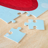 Kerst tabby kat en engel legpuzzel (Zijkant)
