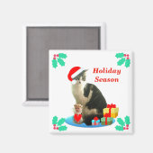 Kerst Tabby Kat Magneet (Voorkant / Achterkant)