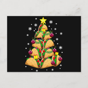 Kerst Taco Boom Ornamente Sneeuw Vakantie Kerstmis Feestdagenkaart