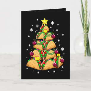 Kerst Taco Boom Ornamente Sneeuw Vakantie Kerstmis Kaart