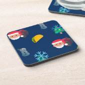kerst taco emoji bier onderzetter (Linkerzijde)