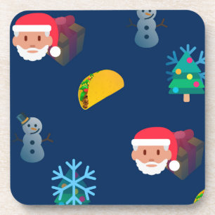 kerst taco emoji bier onderzetter