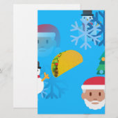 kerst taco emoji briefpapier (Voorkant / Achterkant)