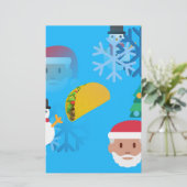kerst taco emoji briefpapier (Staand voorkant)