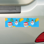 kerst taco emoji bumpersticker (Op auto)