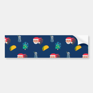 kerst taco emoji bumpersticker