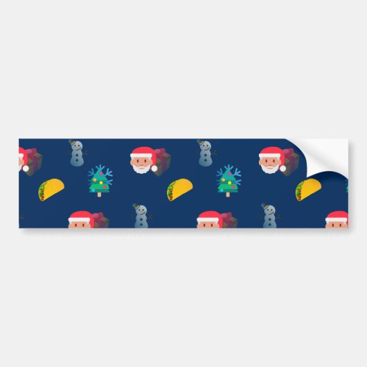 kerst taco emoji bumpersticker (Voorkant)