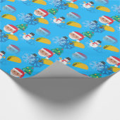 kerst taco emoji cadeaupapier (Hoek)