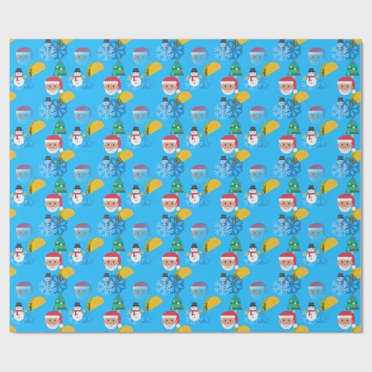 kerst taco emoji cadeaupapier (Vlak)