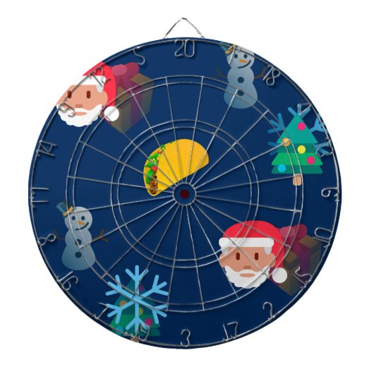 kerst taco emoji dartbord (Voorkant)