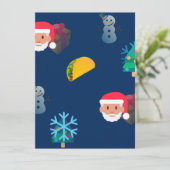 kerst taco emoji feestdagenkaart (Staand voorkant)