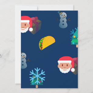 kerst taco emoji feestdagenkaart